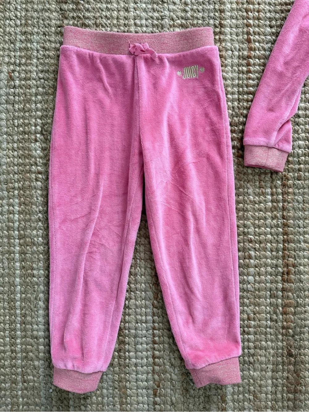 Juicy Couture Girls Pink Velour Tracksuit Set 4T Hoodie Joggers Matching
